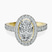 Rising Sun Halo Lab Diamond Engagement Ring in 14ct Yellow Gold