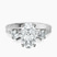 Pre-Designed Platinum Valencia Three Stone Vintage Lab Diamond Ring