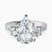 Pre-Designed Platinum Valencia Three Stone Vintage Lab Diamond Ring