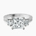 Pre-Designed Platinum Valencia Three Stone Vintage Lab Diamond Ring