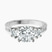 10kt White Gold Valencia Three Stone Vintage Lab Diamond Ring