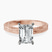 Pre-Designed 10ct Rose Gold Ivory Vintage Solitaire Lab Diamond Ring