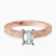 Pre-Designed 18kt Rose Gold Ivory Vintage Solitaire Lab Diamond Ring