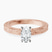 Pre-Designed 14kt Rose Gold Ivory Vintage Solitaire Lab Diamond Ring