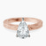 Pre-Designed 14kt Rose Gold Ivory Vintage Solitaire Lab Diamond Ring