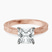 Pre-Designed 14ct Rose Gold Ivory Vintage Solitaire Lab Diamond Ring