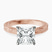 Pre-Designed 14kt Rose Gold Ivory Vintage Solitaire Lab Diamond Ring
