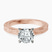 Pre-Designed 14kt Rose Gold Ivory Vintage Solitaire Lab Diamond Ring