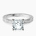 Pre-Designed Platinum Ivory Vintage Solitaire Lab Diamond Ring