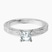 Pre-Designed Platinum Ivory Vintage Solitaire Lab Diamond Ring