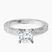 Pre-Designed 18kt White Gold Ivory Vintage Solitaire Lab Diamond Ring