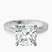 Pre-Designed Platinum Ivory Vintage Solitaire Lab Diamond Ring