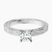 Pre-Designed Platinum Ivory Vintage Solitaire Lab Diamond Ring