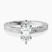 Pre-Designed 18kt White Gold Ivory Vintage Solitaire Lab Diamond Ring
