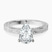 Pre-Designed 14kt White Gold Ivory Vintage Solitaire Lab Diamond Ring