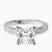 Pre-Designed Platinum Ivory Vintage Solitaire Lab Diamond Ring