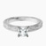 Pre-Designed 14kt White Gold Ivory Vintage Solitaire Lab Diamond Ring