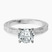Pre-Designed Platinum Ivory Vintage Solitaire Lab Diamond Ring