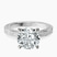 Pre-Designed Platinum Ivory Vintage Solitaire Lab Diamond Ring