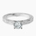 Pre-Designed Platinum Ivory Vintage Solitaire Lab Diamond Ring