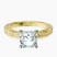 Pre-Designed 14ct Yellow Gold Ivory Vintage Solitaire Lab Diamond Ring