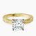 Pre-Designed 9ct Yellow Gold Ivory Vintage Solitaire Lab Diamond Ring