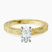 Pre-Designed 18kt Yellow Gold Ivory Vintage Solitaire Lab Diamond Ring