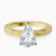 Pre-Designed 18kt Yellow Gold Ivory Vintage Solitaire Lab Diamond Ring
