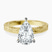Pre-Designed 9ct Yellow Gold Ivory Vintage Solitaire Lab Diamond Ring