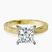 Pre-Designed 18kt Yellow Gold Ivory Vintage Solitaire Lab Diamond Ring