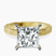 Pre-Designed 18kt Yellow Gold Ivory Vintage Solitaire Lab Diamond Ring
