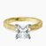 Pre-Designed 14ct Yellow Gold Ivory Vintage Solitaire Lab Diamond Ring