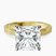 Pre-Designed 18kt Yellow Gold Ivory Vintage Solitaire Lab Diamond Ring