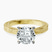 14ct Yellow Gold Ivory Vintage Solitaire Lab Diamond Ring