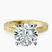 Pre-Designed 18kt Yellow Gold Ivory Vintage Solitaire Lab Diamond Ring