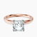 Four Prong Solitaire 2mm Lab Diamond Engagement Ring in 10kt Rose Gold