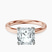 Pre-Designed 10kt Rose Gold Four Prong Solitaire 2mm Lab Diamond Ring