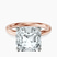 Pre-Designed 10kt Rose Gold Four Prong Solitaire 2mm Lab Diamond Ring