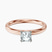 Pre-Designed 14kt Rose Gold Four Prong Solitaire 2mm Lab Diamond Ring