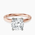 Pre-Designed 10kt Rose Gold Four Prong Solitaire 2mm Lab Diamond Ring