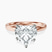 Pre-Designed 14kt Rose Gold Four Prong Solitaire 2mm Lab Diamond Ring
