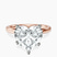 Pre-Designed 10kt Rose Gold Four Prong Solitaire 2mm Lab Diamond Ring