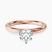 Pre-Designed 14kt Rose Gold Four Prong Solitaire 2mm Lab Diamond Ring
