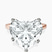 Pre-Designed 10kt Rose Gold Four Prong Solitaire 2mm Lab Diamond Ring