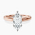 Pre-Designed 14kt Rose Gold Four Prong Solitaire 2mm Lab Diamond Ring
