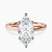 Pre-Designed 18kt Rose Gold Four Prong Solitaire 2mm Lab Diamond Ring