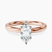 Pre-Designed 14kt Rose Gold Four Prong Solitaire 2mm Lab Diamond Ring