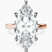 Pre-Designed 14kt Rose Gold Four Prong Solitaire 2mm Lab Diamond Ring
