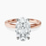 Pre-Designed 18kt Rose Gold Four Prong Solitaire 2mm Lab Diamond Ring
