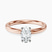 Pre-Designed 14kt Rose Gold Four Prong Solitaire 2mm Lab Diamond Ring